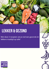 Receptenboekje met 3 gezonde en lekkere maaltijden Receptenboekje met 3 gezonde en lekkere maaltijden