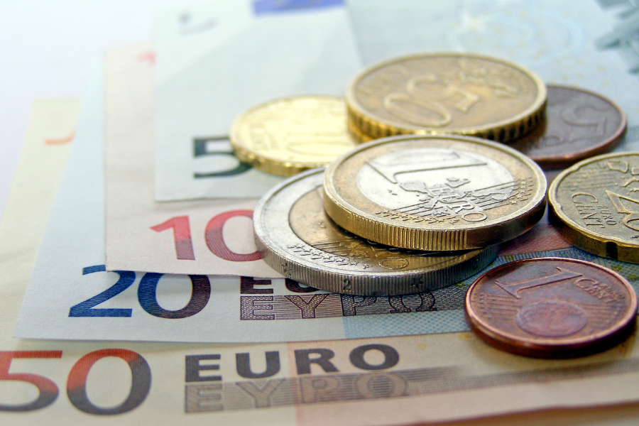 Euro biljetten en munten