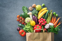 Tas vol groente en fruit Tas vol groente en fruit