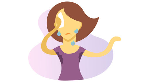 Illustratie zwetende vrouw Illustratie zwetende vrouw