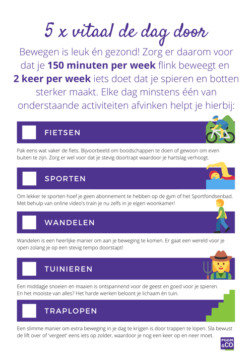 Tips om meer te bewegen