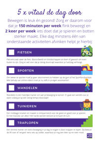 Tips om meer te bewegen Tips om meer te bewegen