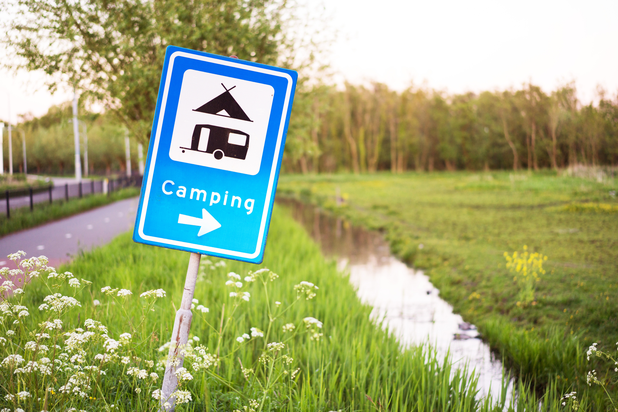 Verkeersbord camping