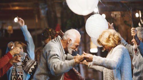 Dansend stel senioren Dansend stel senioren